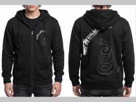 Metallica mikina na zips s kapucou stiahnuteľnou &scaron;n&uacute;rkami